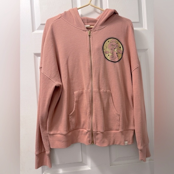 Disney Tops - Disney Pink Hooded Sweatshirt with Jasmine Patch